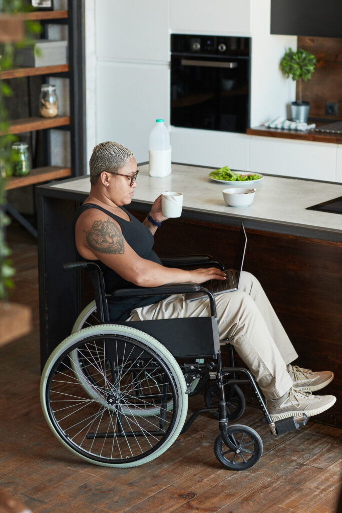 Modern Woman with Disability at Home